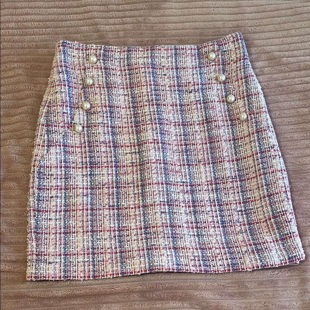 Generation Love Red and Blue Mini Pencil Skirt